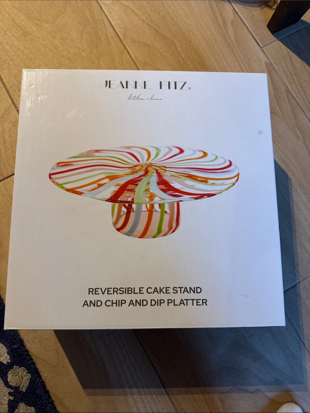 JEANNE FITZ Reversible Cake Stand - Multicolor Swirl